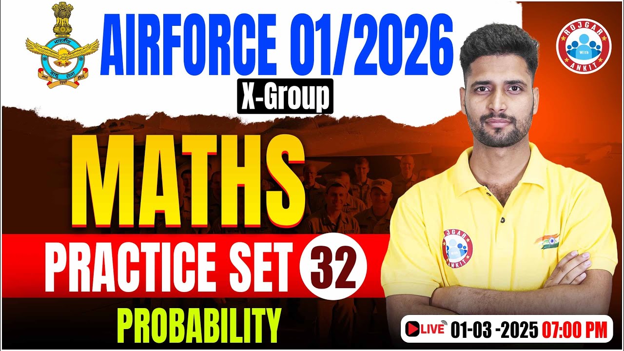 Airforce Practice Set 2025 | Probability | Technical Maths for Airforce By Vishal Sir