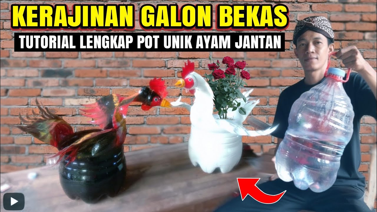 Tutorial Cara bikin Pot Ayam Jantan dari Galon Bekas – Simple Tapi Keren Parah! 😍👌