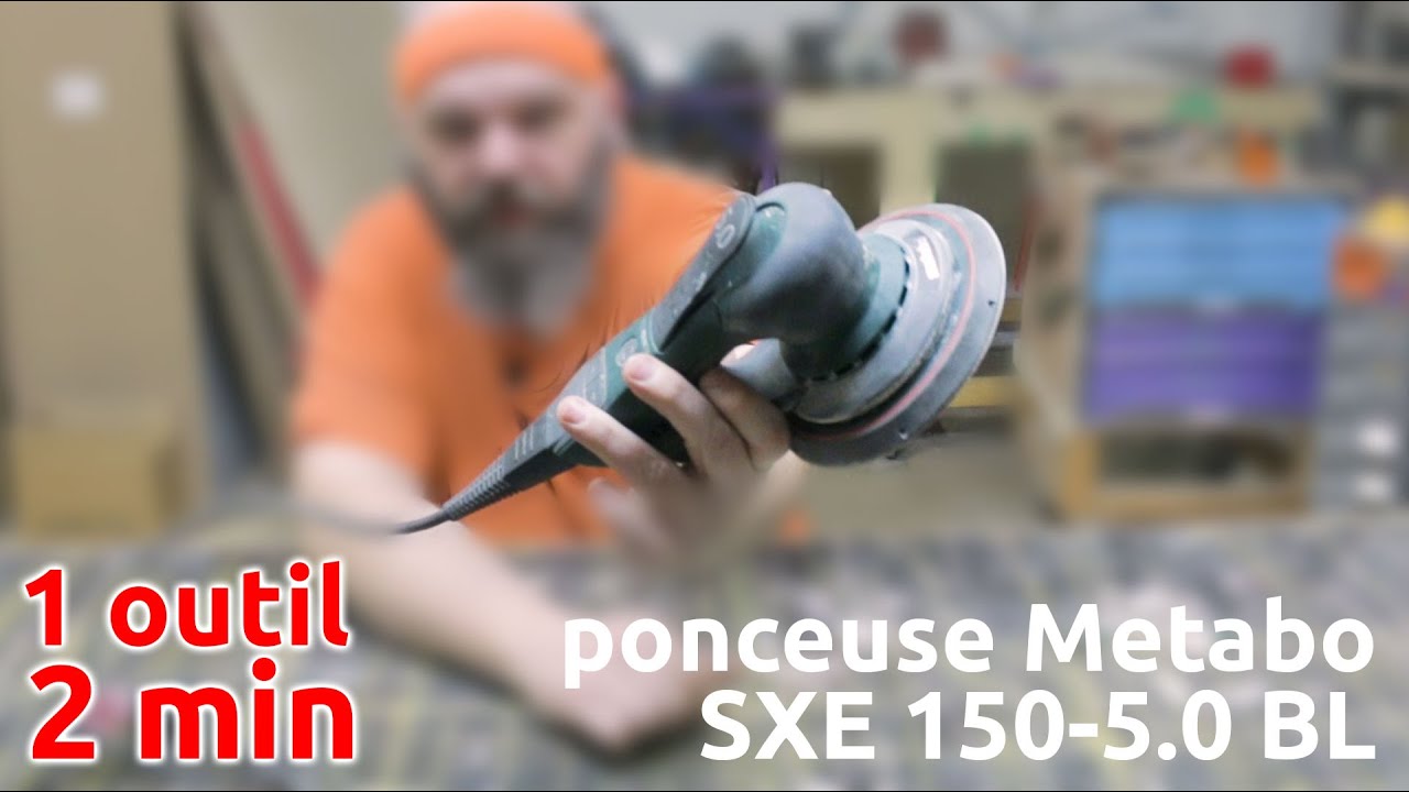 ponceuse excentrique Metabo SXE 150-5.0 BL - 1 outil 2 minutes
