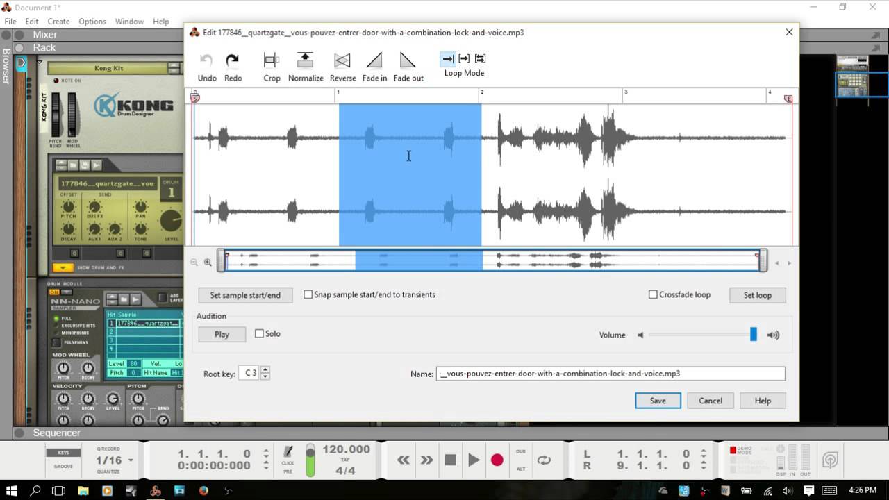 Learn Reason 8.3 | The Edit Sample Window and it's Tools