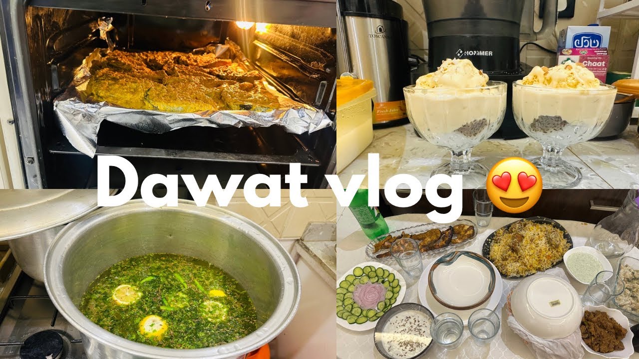 How i manage dawat alone with kids 🏠🇸🇦 |dawat vlog  || yummy flooda recipe at home || smoggy bryani 