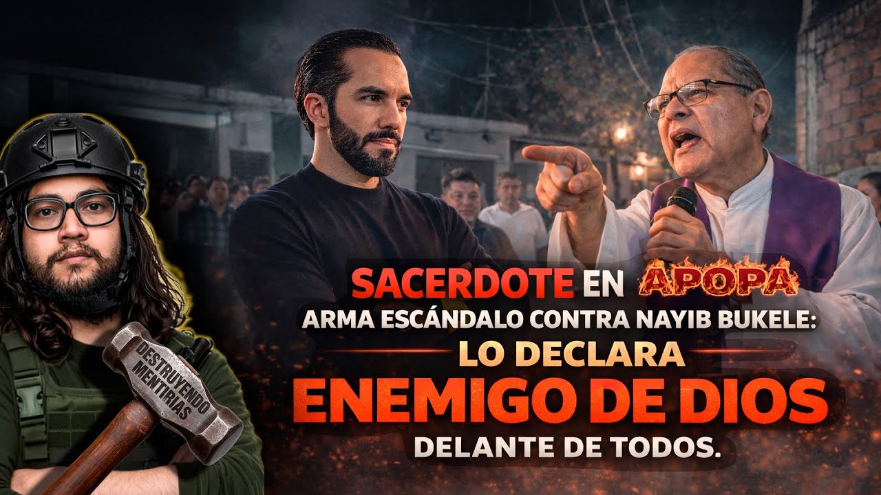SACERDOTE EN APOPA ARMA UN ESCÁNDALO CONTRA NAYIB BUKELE Y LO DECLARA ENEMIGO DE DIOS