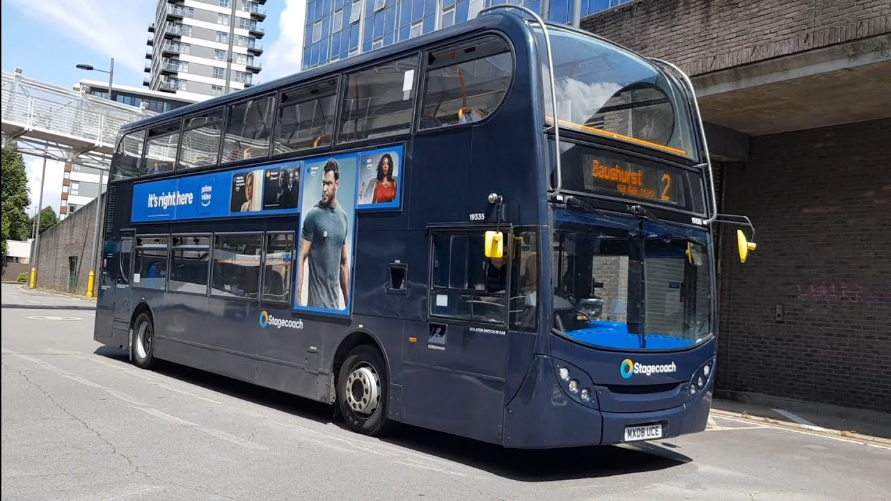 Full Ride: Bus Route 2 Basingstoke - Baughurst 🔄. Stagecoach Enviro400 19335 (MX08 UCE)