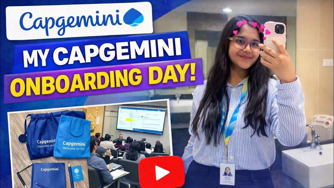 First day at CAPGEMINI | Onboarding Day details!💯 