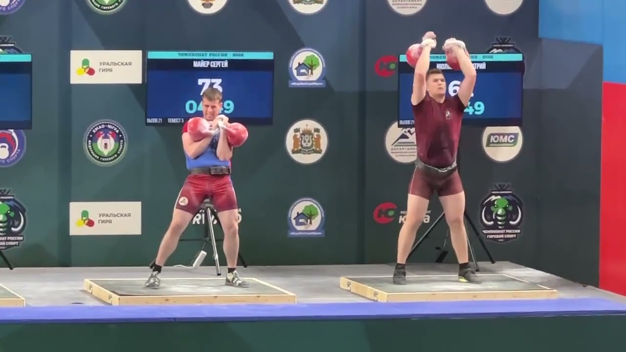 Чемпионат России 2022. Толчок 124(-2) гири 32 кг. Ханты-Мансийск.