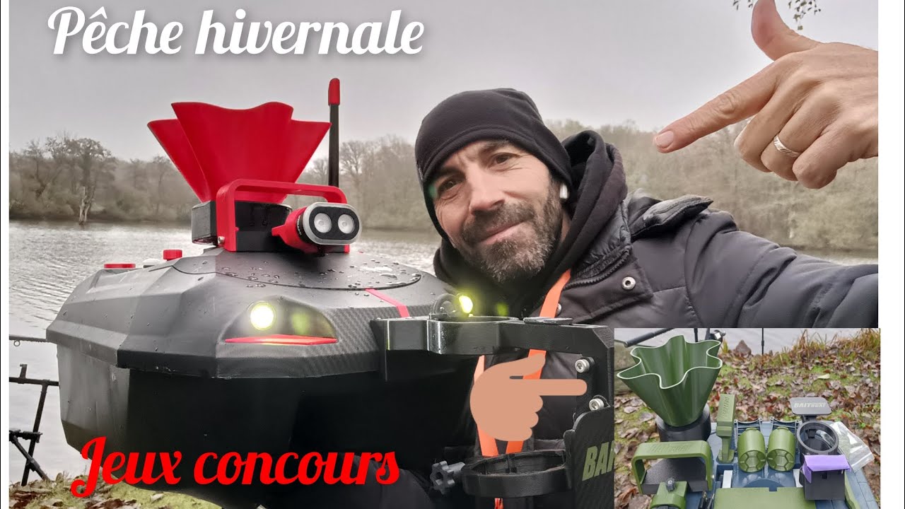 Pêche hivernale, chauffage diesel batterie lithium, bateau amorceur chinois 