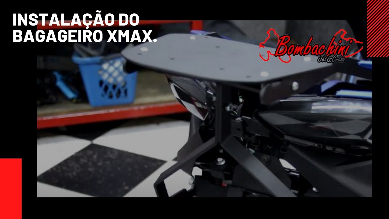 Instalação do bagageiro Xmax.