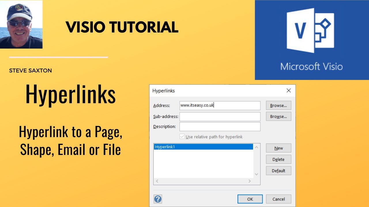 This video explains how to use hyperlinks in Microsoft Visio.  Hyperlinks in Visio