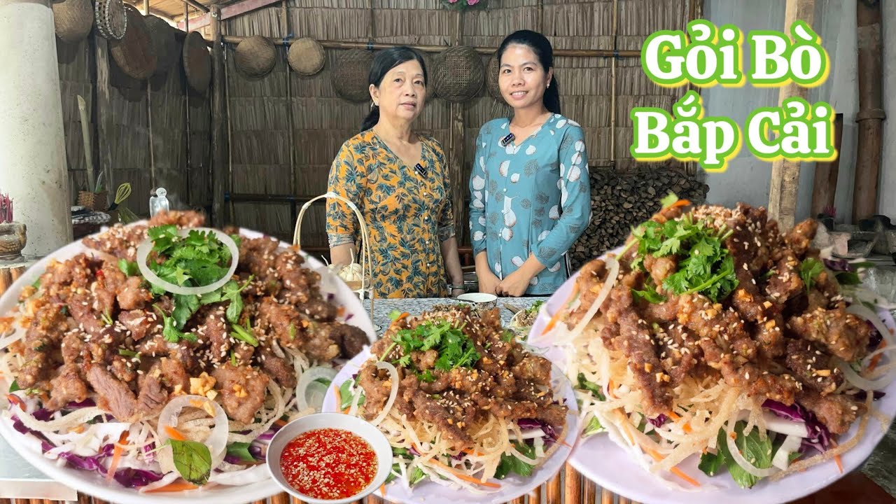GỎI BÒ BẮP CẢI cách mới cho món trộn hấp dẫn ngon miệng đổi vị cuối tuần 