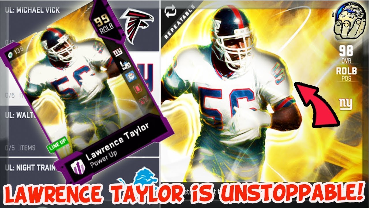 99 Lawrence Taylor is UNSTOPPABLE! Best LB in Madden 19! Madden 19 Weekend League Gameplay