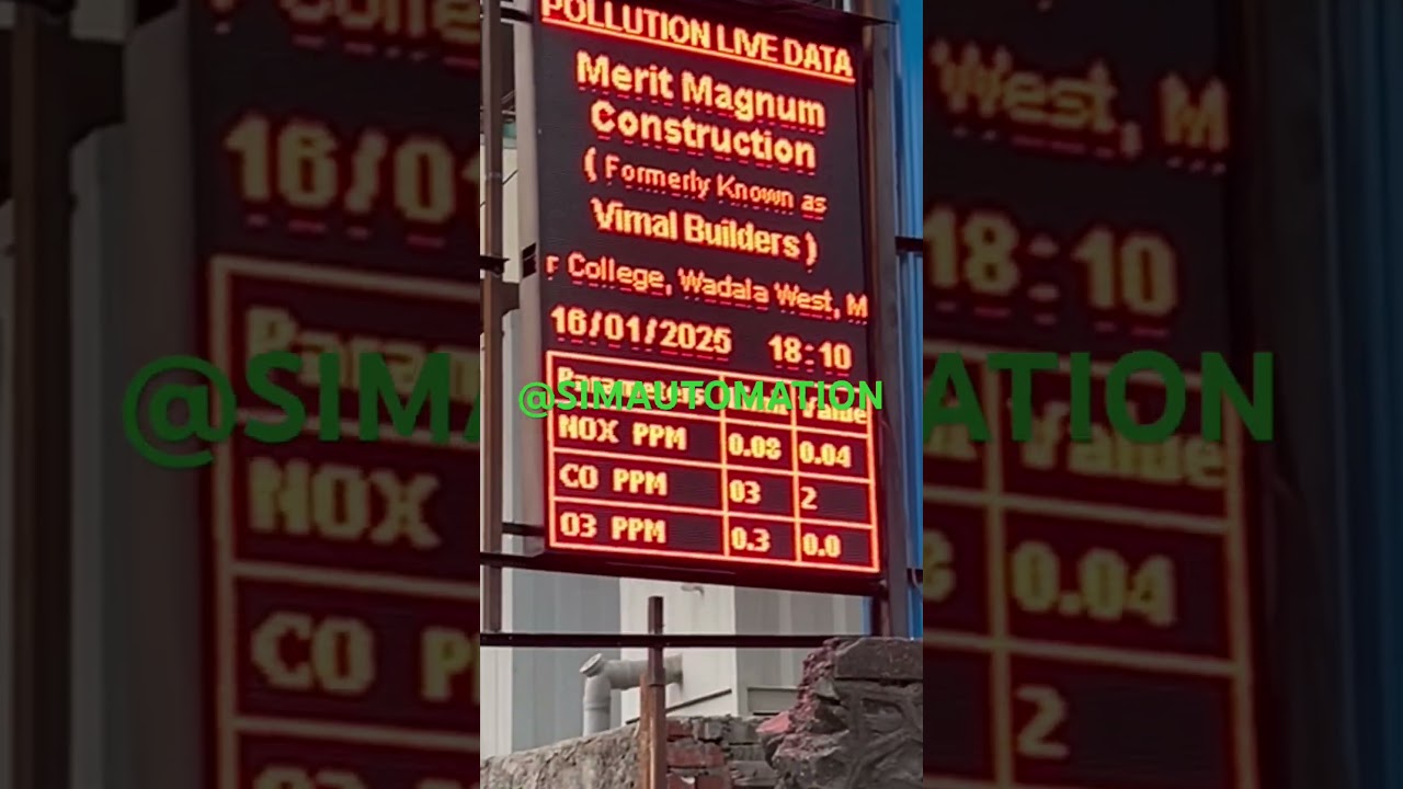 LED display for pollution control boar at construction site by merit megnum construction #pollution
