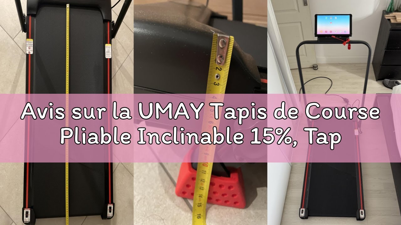 Avis sur la UMAY Tapis de Course Pliable Inclinable 15%, Tapis de Marche Pliable Inclinable 6 en 1 a