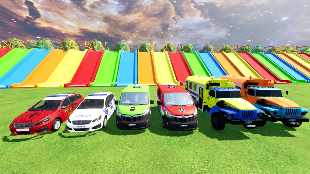 Perfect Vehicle Color Ramp Challenge 🚗 | Insanely Satisfying Simulation - Miming 4