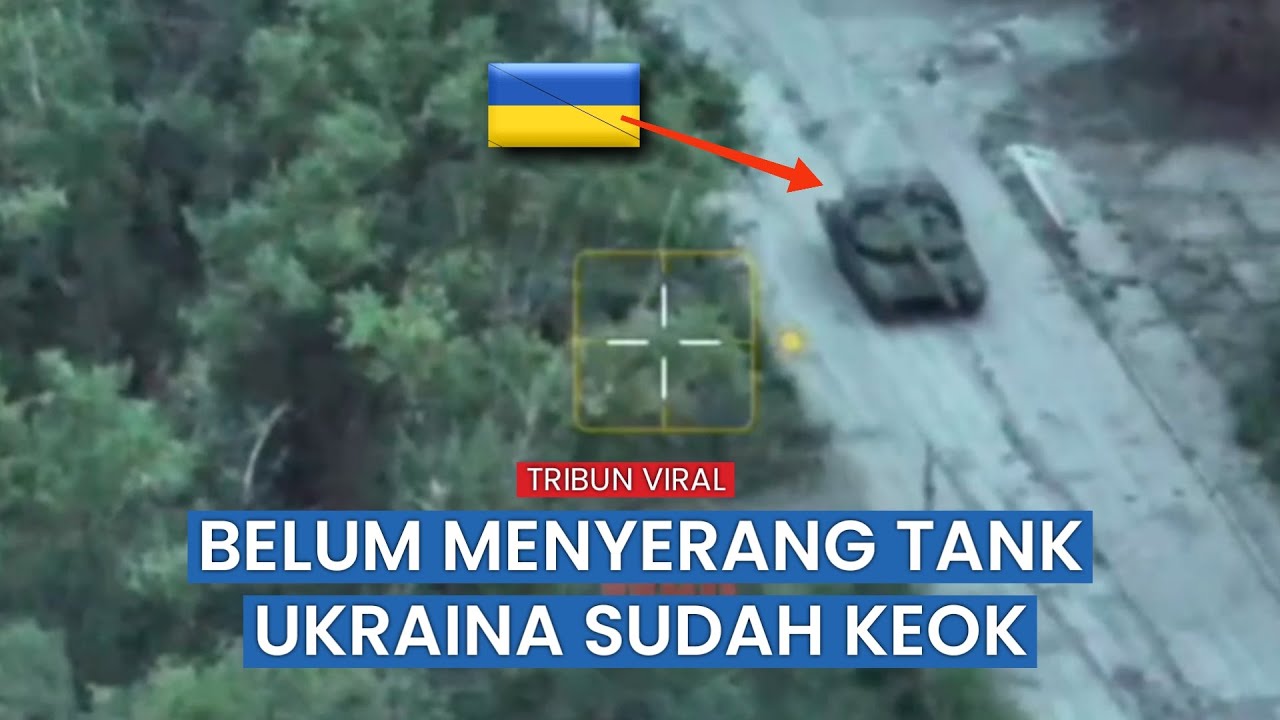 Ledakan Dahsyat! Tank Ukraina Kena Serangan Ranjau Rusia