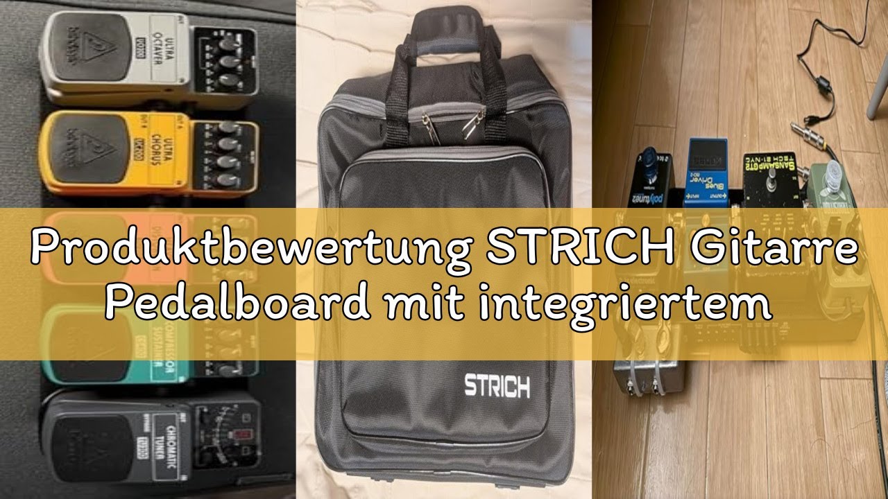 Produktbewertung STRICH Gitarre Pedalboard mit integriertem Netzteil, kleines Pedalbrett 15 x 5,1