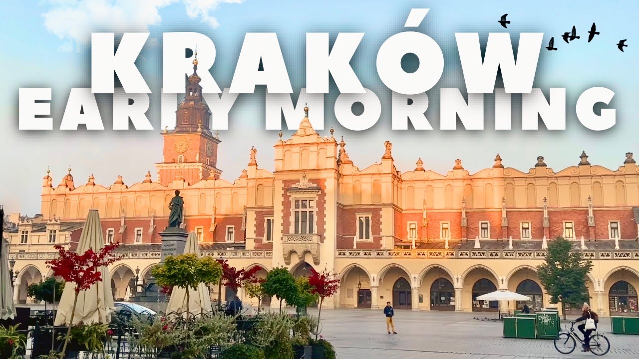 EARLY MORNING Autumn Walk in KRAKÓW, Poland | 4K