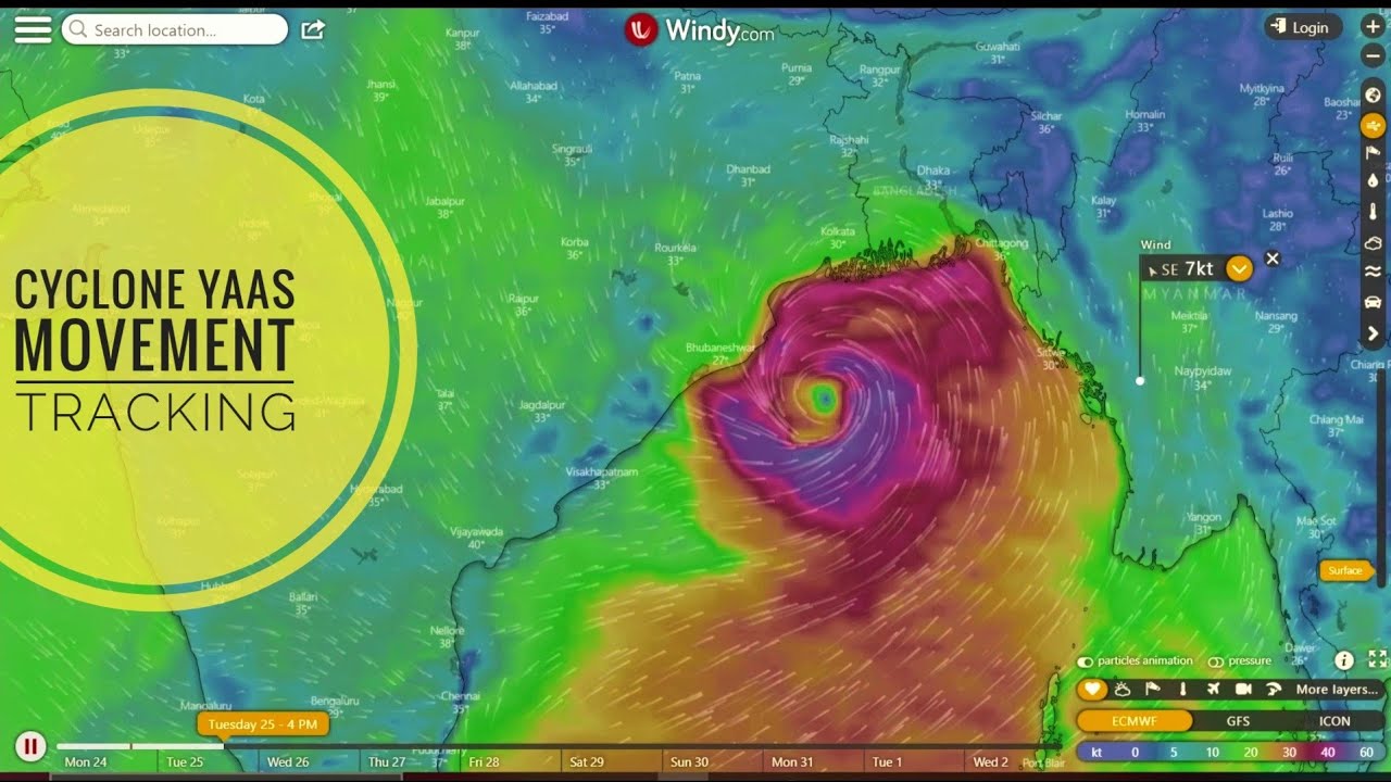 Cyclone Yaas Live map and movement tracking | Predicted path of Yaas cyclone