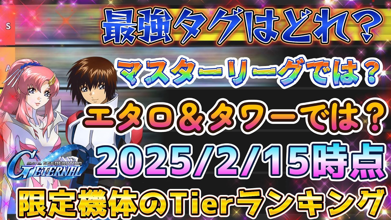 【Gジェネ】限定のみのTierランキング！様々な角度からお伝えします☆