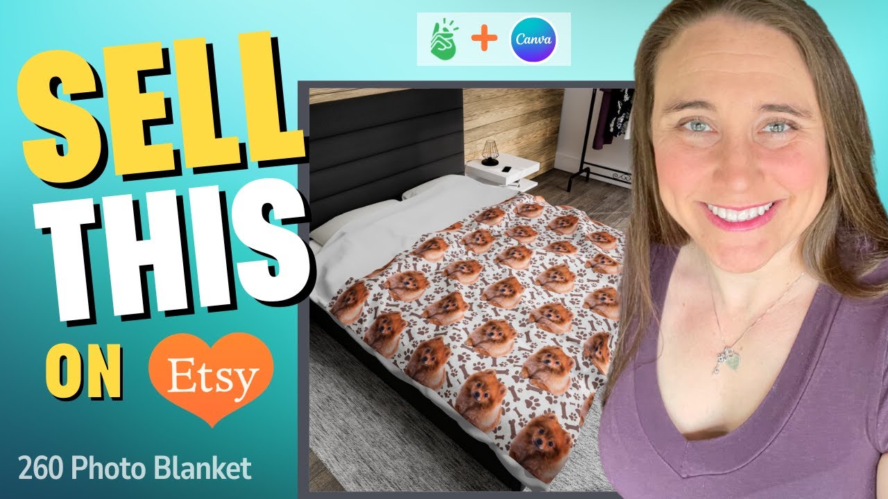 How I Created This Custom Photo Blanket Design With Canva: Plus 5 Bonus Niches!💲💲💲