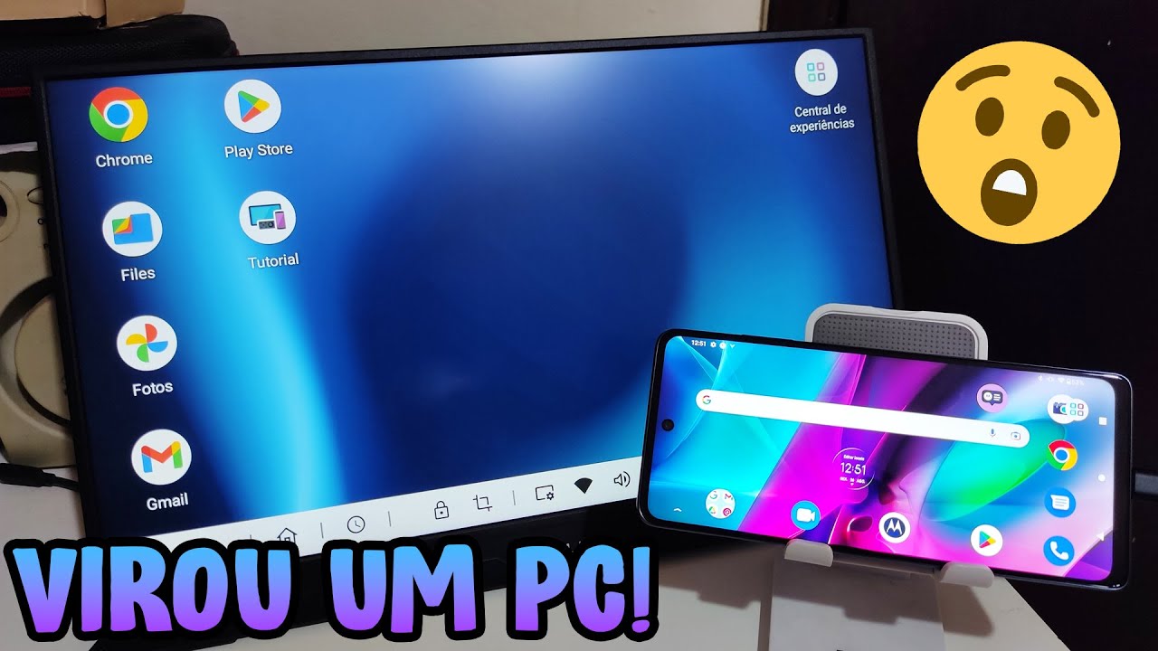 TRANSFORMEI o MOTO G200 em um PC e CONSOLE PORTÁTIL! O incrível modo READY FOR da MOTOROLA!