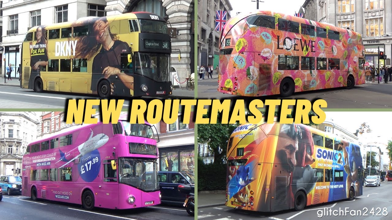 3 Door Buses with Full Body Colourful Advertisements | London's New Routemasters, 2022