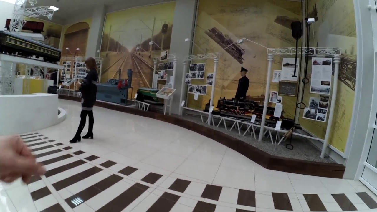 Railway Station Museum and its cafe with trains as waiters Ukraine Kharkiv Музей ЮЖД Украина