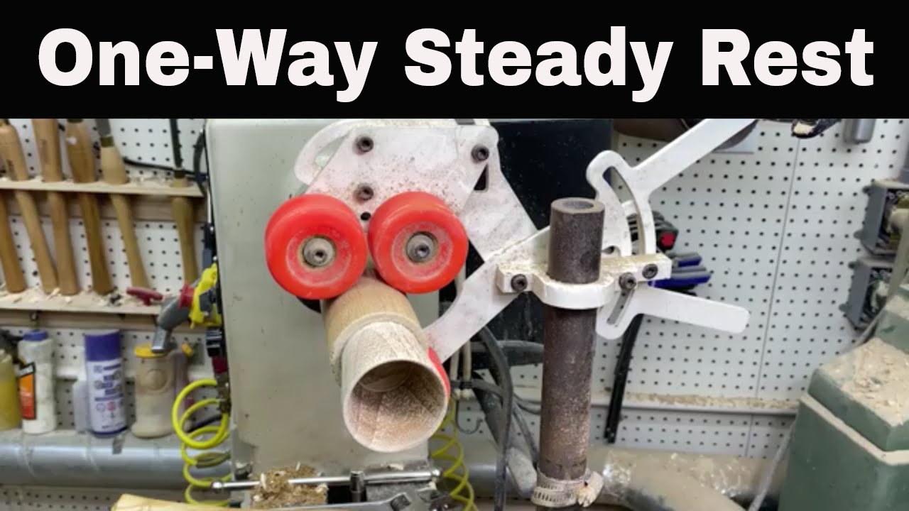 using the One Way steady rest on the grizzly wood lathe