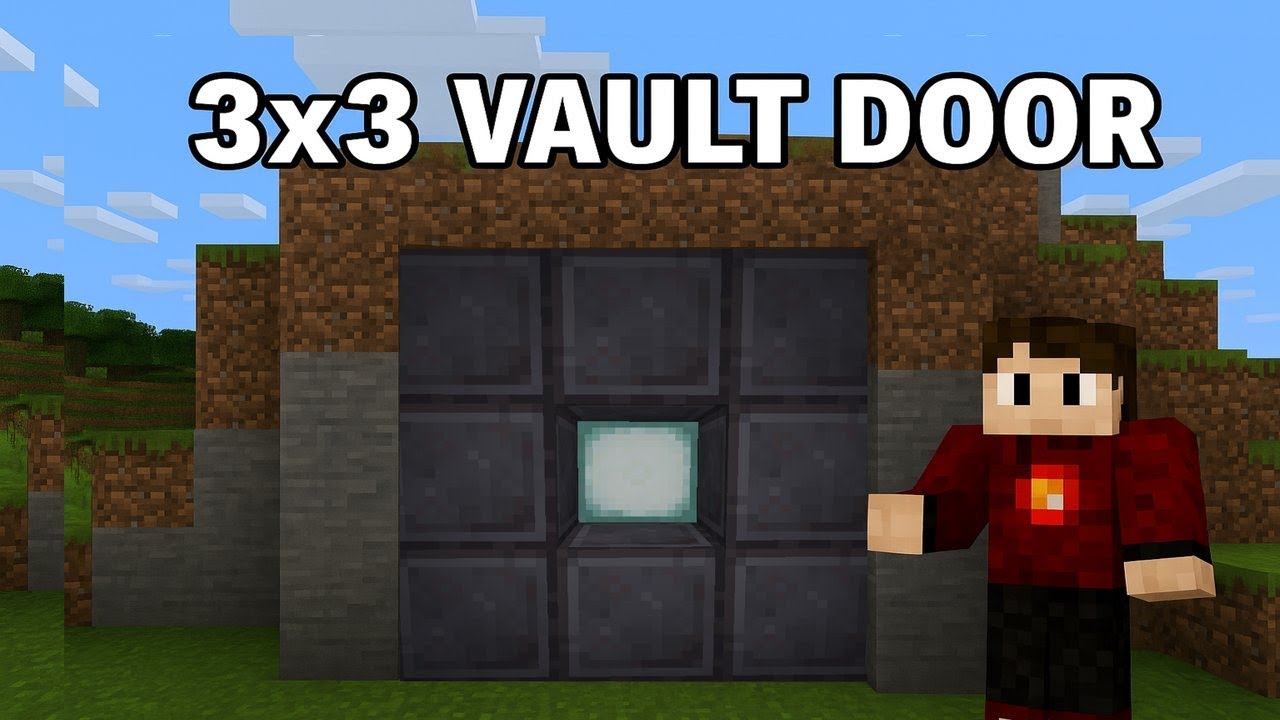 Easy Redstone Vault Door - Minecraft Beginner Tutorial