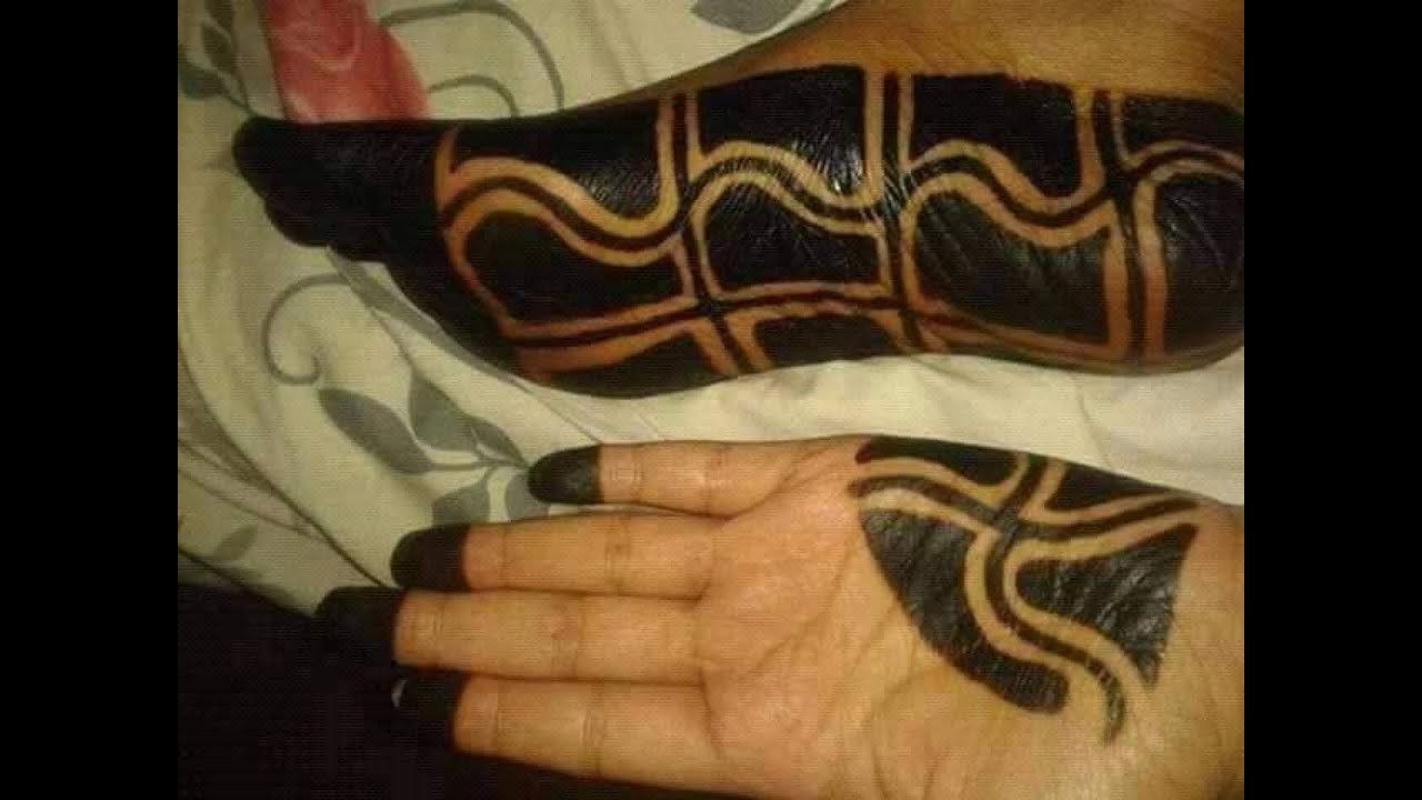 نقش حناء بالشريط