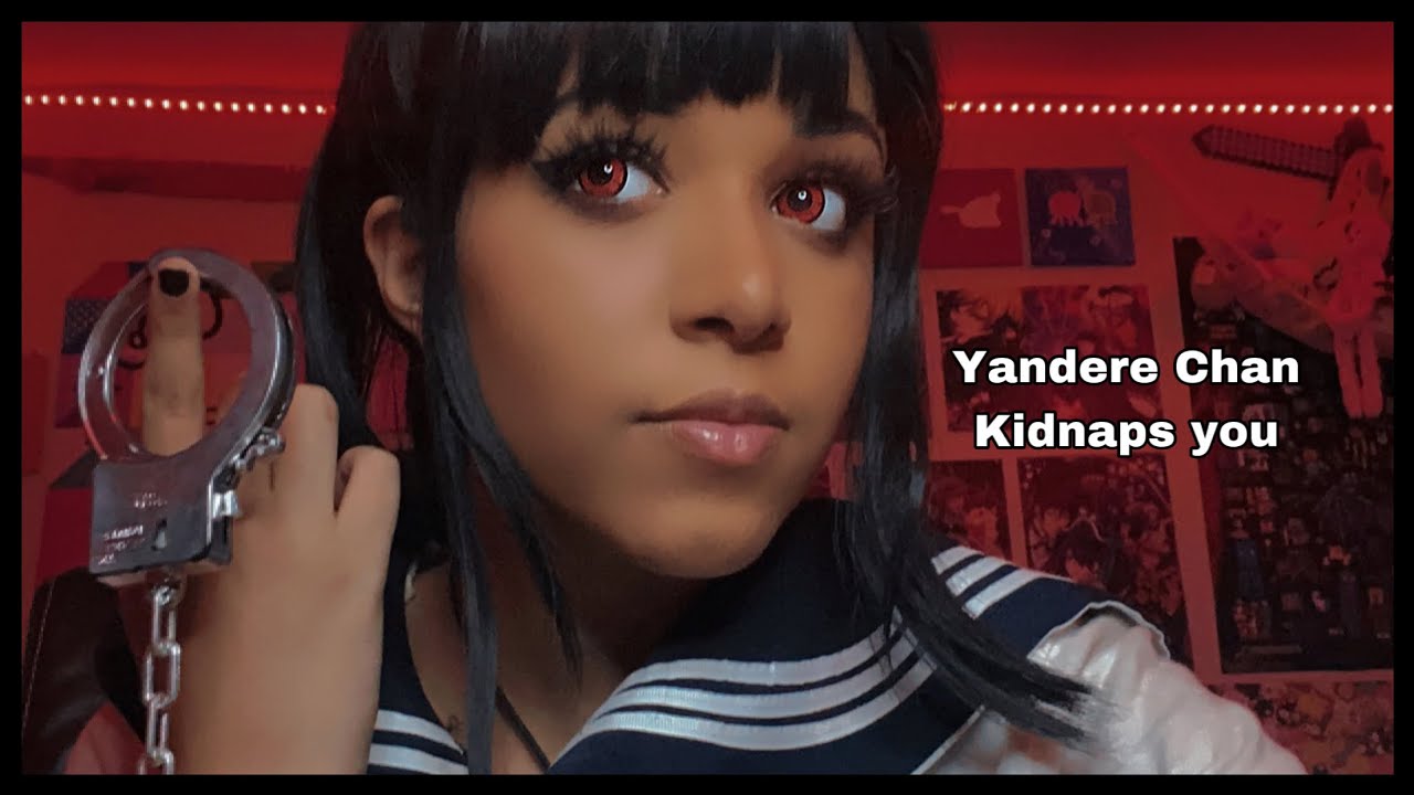 ASMR Yandere Chan Kidnaps You// Whispering, Soft Spoken// Yandere Sim Cosplay Roleplay