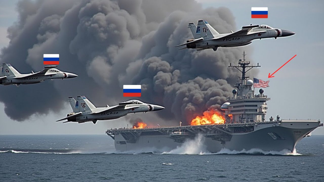 3 минуты назад! Российский пилот Як-441 жестоко уничтожил авианосец США в Черном море