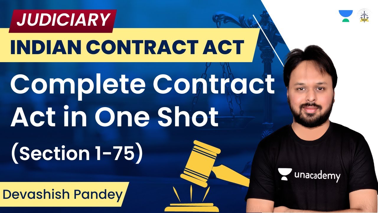 Complete Contract Act in One Shot (Section 1-75) | Judiciary Exams | Devashish Pandey