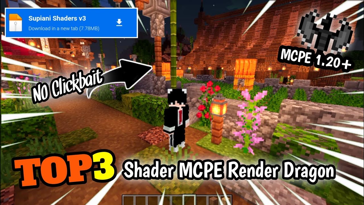 Best Shader‼️TOP 3 Shader Ringan Mcpe 1.20+ Render Dragon Support Hp Kentang⁉️