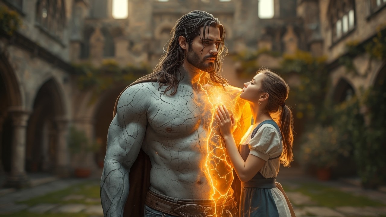 A Curse Turned the Alpha King to Stone — Until a Simple Maid’s Kiss Brought Him Back to Life