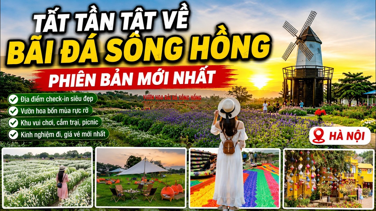Vé vào cổng, chơi gì, làm gì và tất tần tật về BÃI ĐÁ SÔNG HỒNG mới nhất