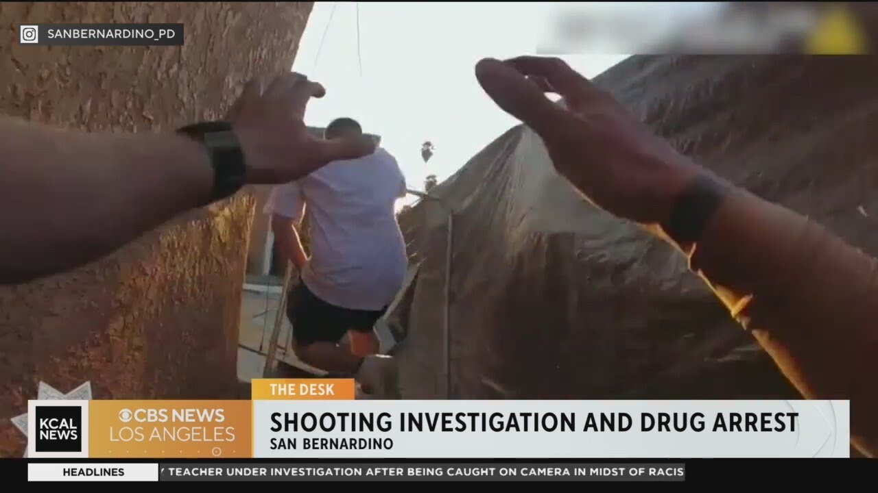 San Bernardino police release bodycam footage of man tackled and arrested for drug possession