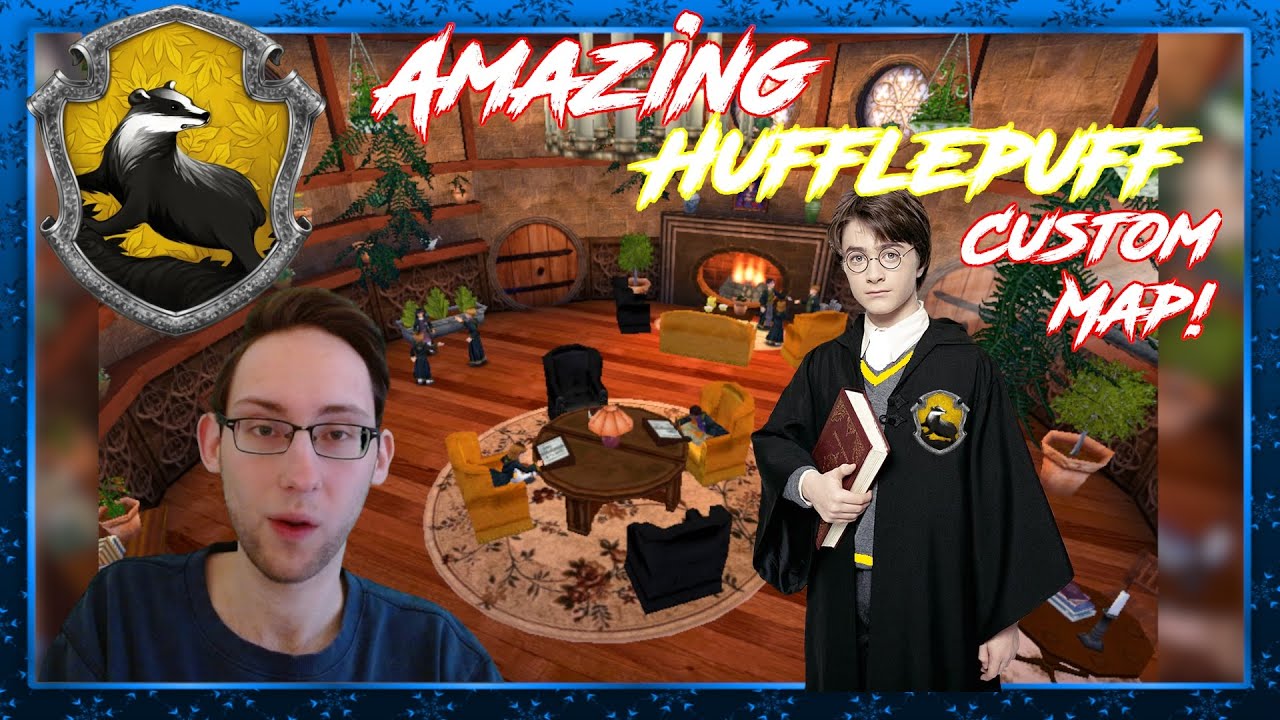 Incredibly beautiful and detailed Hufflepuff Commonroom Custom Map in Harry Potter 2 (PC)!