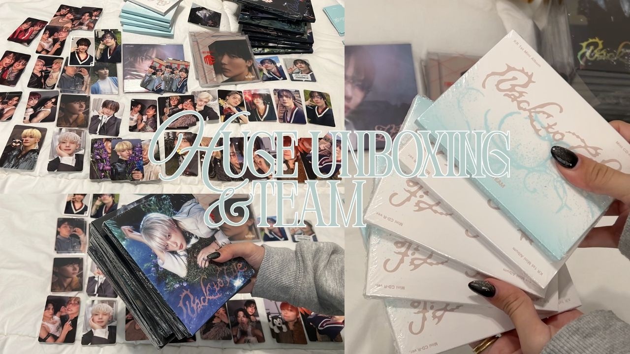 huge &team albums and photocards unboxing  ݁ ˖Ი𐑼⋆