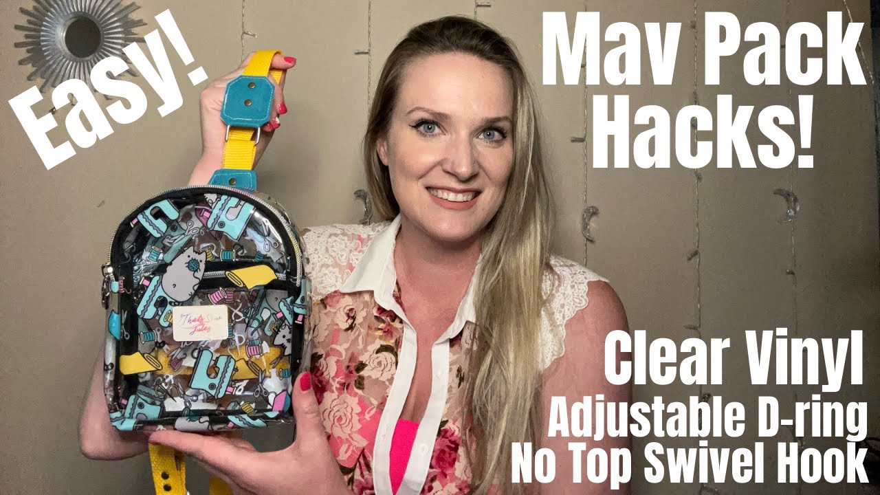 Learn to Sew a Clear Sling Backpack! Hacks (Mods) for Mav Pack by Linds Handmade Designs.