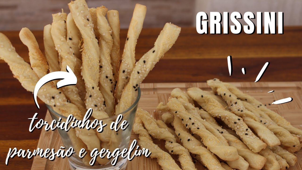 GRISSINI - TORCIDINHOS DE PARMESÃO E GERGELIM | Gostei do Gosto - Receitas