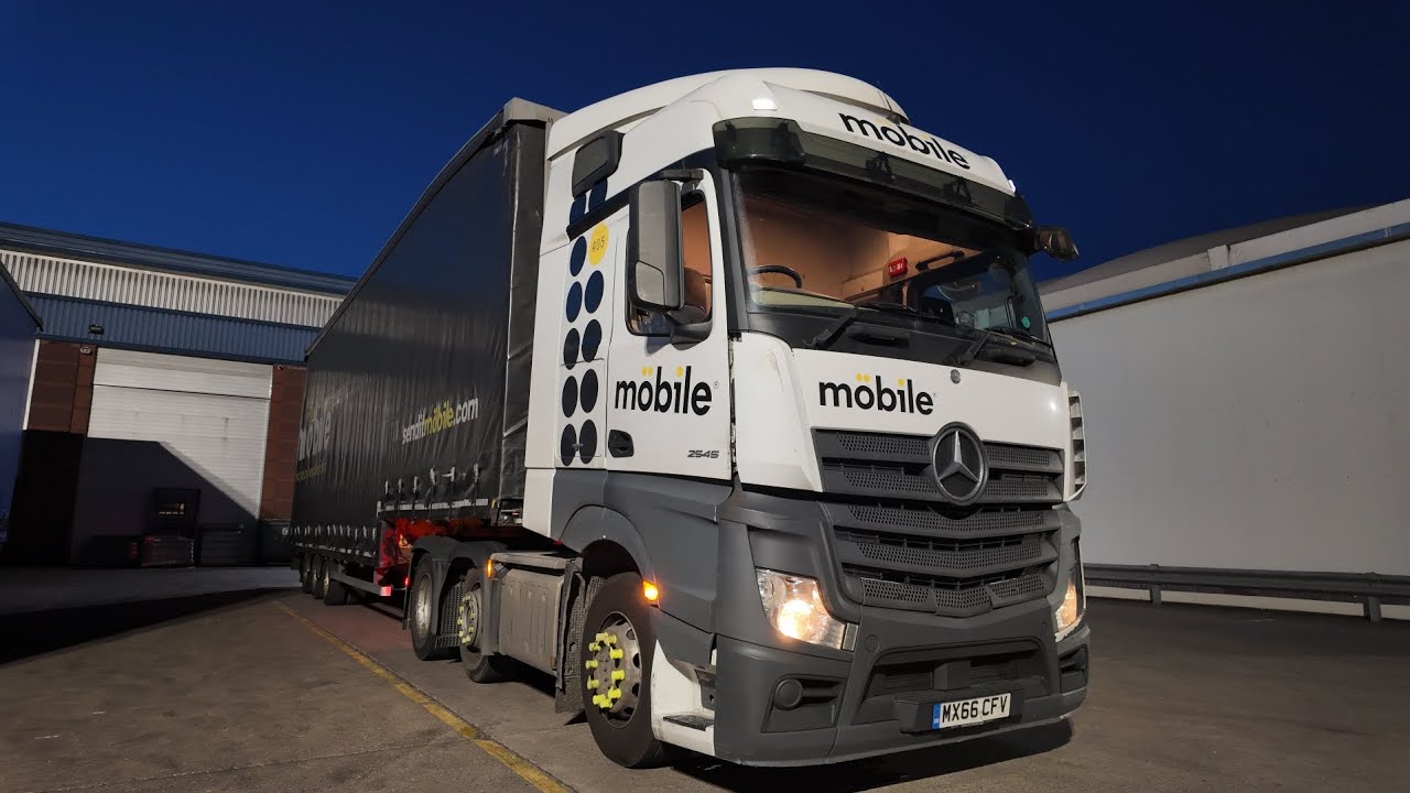pov truck driving Mercedes bluetec 2545  asmr driving 4k video