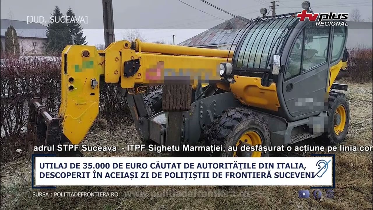 UTILAJ DE 35 000 DE EURO CĂUTAT DE AUTORITĂŢILE DIN ITALIA, DESCOPERIT ÎN ACEIAȘI ZI DE POLIȚIȘTII D