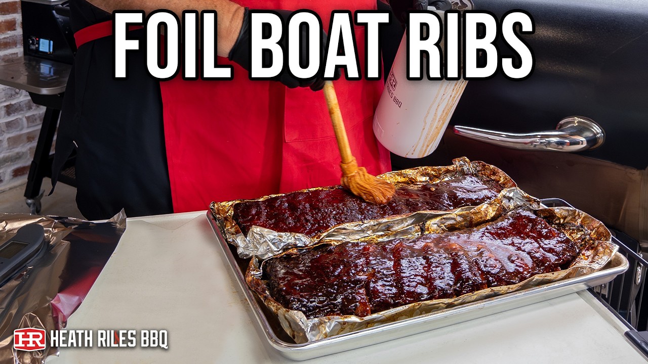 Foil Boat Ribs With an Old School BBQ Mop Sauce | Heath Riles BBQ