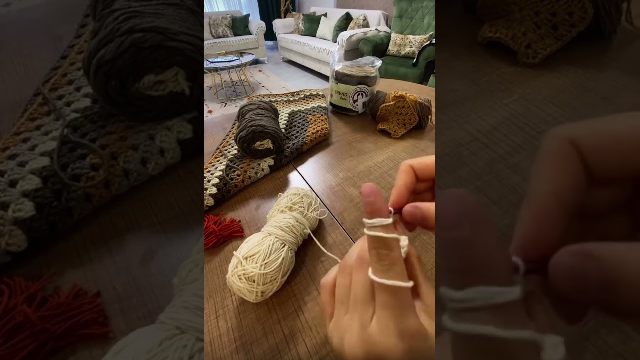 Bimden aldığım iplerle altıgen hırka örüyorum bölüm 1💫