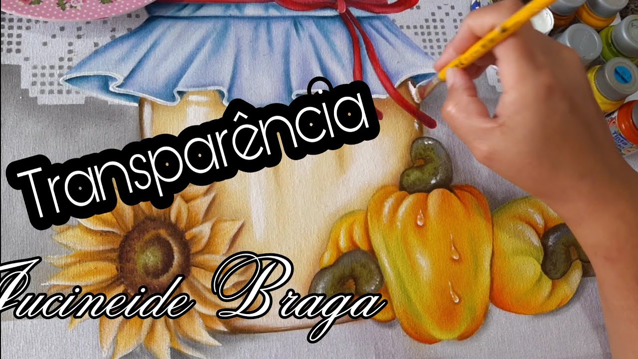 Acabamento na pintura em tecido - pintando transparência no tecido