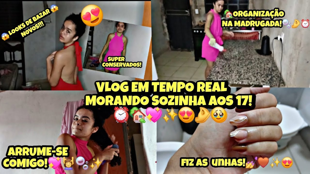 VLOG: LOOKS DE BAZAR, ORGANIZAÇÃO DA MADRUGADA, ARRUME-SE COMIGO, FIZ AS UNHAS!!