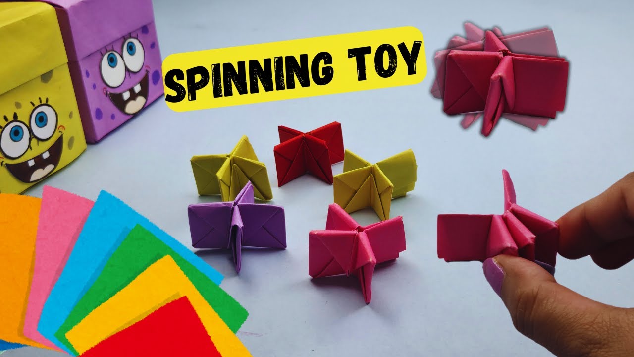Origami spinning toy | Create a Paper Fidget Spinner Origami