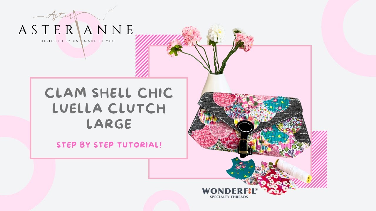 🎀Embellishing our Clam Shell Chic Luella Clutch Large: With WonderFil🎀