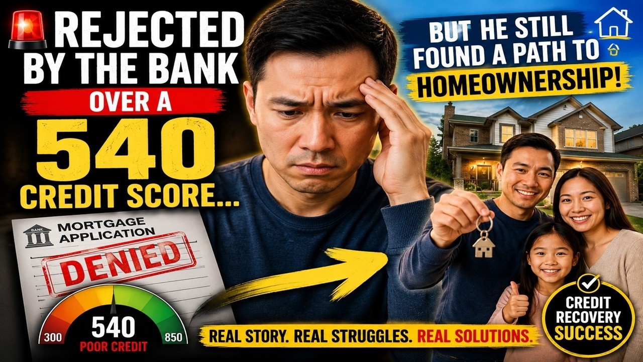 🚨 Rejected by the Bank Over a 540 Credit Score... 🏡 But He Still Found a Path to Homeownership 😳