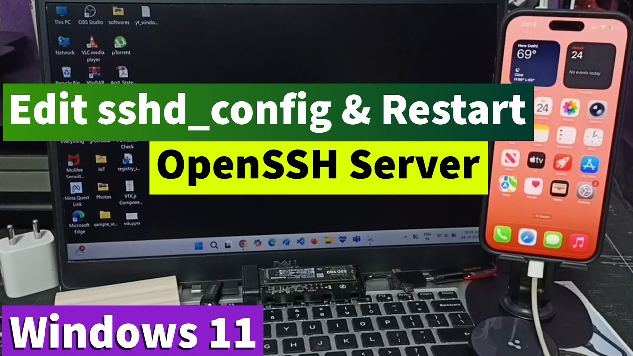 Windows 11 | Как отредактировать файл sshd_config и перезапустить сервер OpenSSH на ПК, ноутбуке ...
